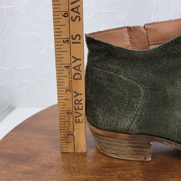 Lucky Brand Womens Brolley Bootie 7.5‎ Gray Suede Leather Zip Up Ankle Western - Picture 4 of 16